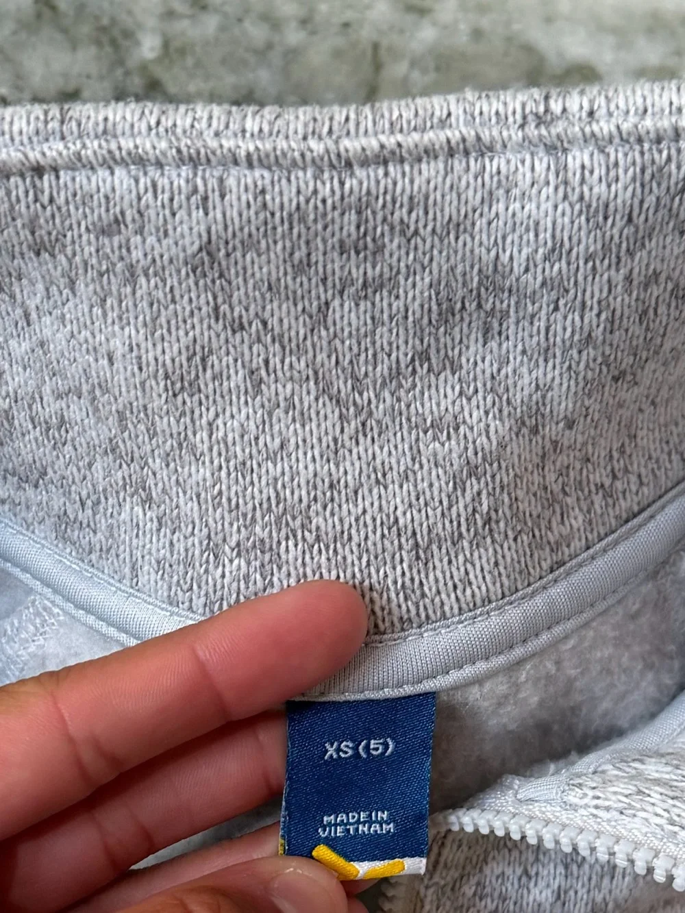 Old Navy Light Heather Gray Quarter-Zip Kids Fleece Pullover Youth XS (5)